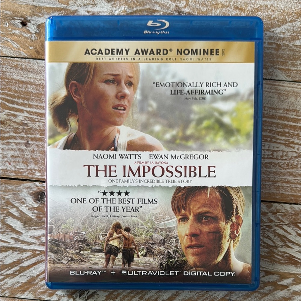 🎄The Impossible [Blu-ray]🎄 true story! Movie & digital copy